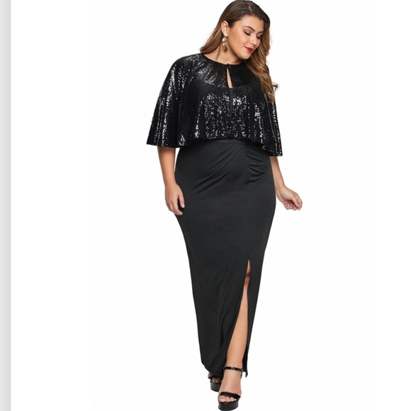 Black sequin cape - Picture 1 of 2